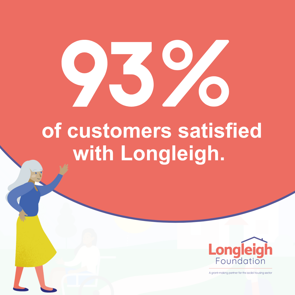 A graphic with a coral background prominently displays the text 